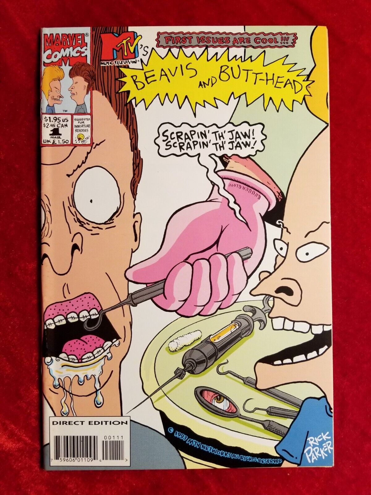 1994 Beavis and Butthead #1 MTV Marvel Cartoon Comics NM 90s vtg 1st Appearance 