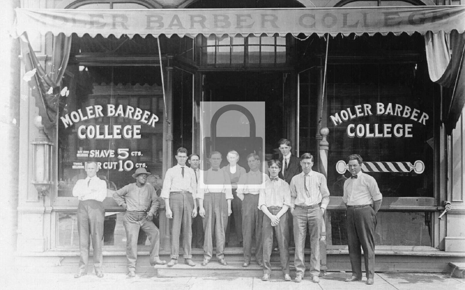 Moler Barber College Men Sacramento California CA Reprint Postcard