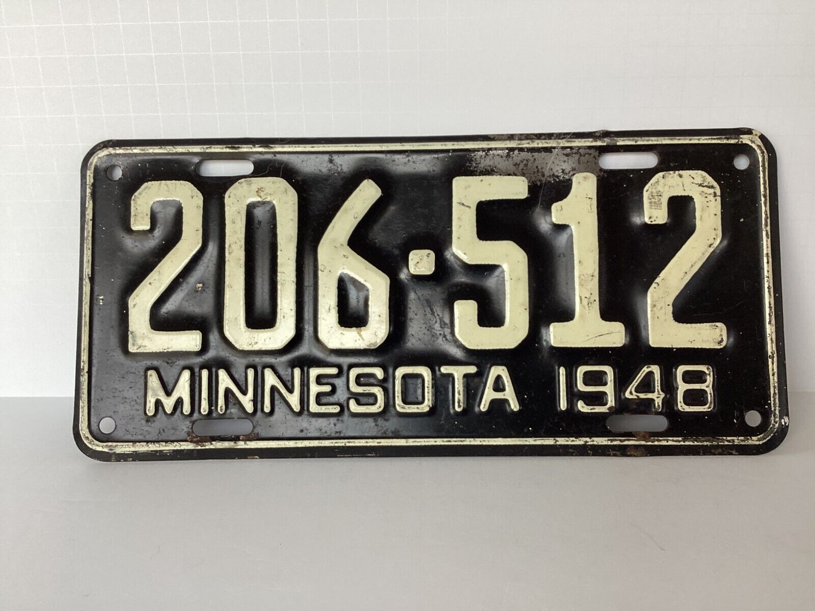 Vintage 1948 Minnesota License Plate