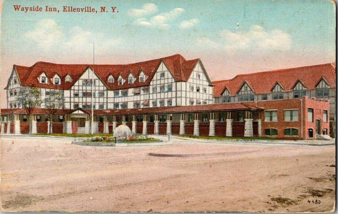 1910. ELLENVILLE, NY. WAYSIDE INN. POSTCARD.