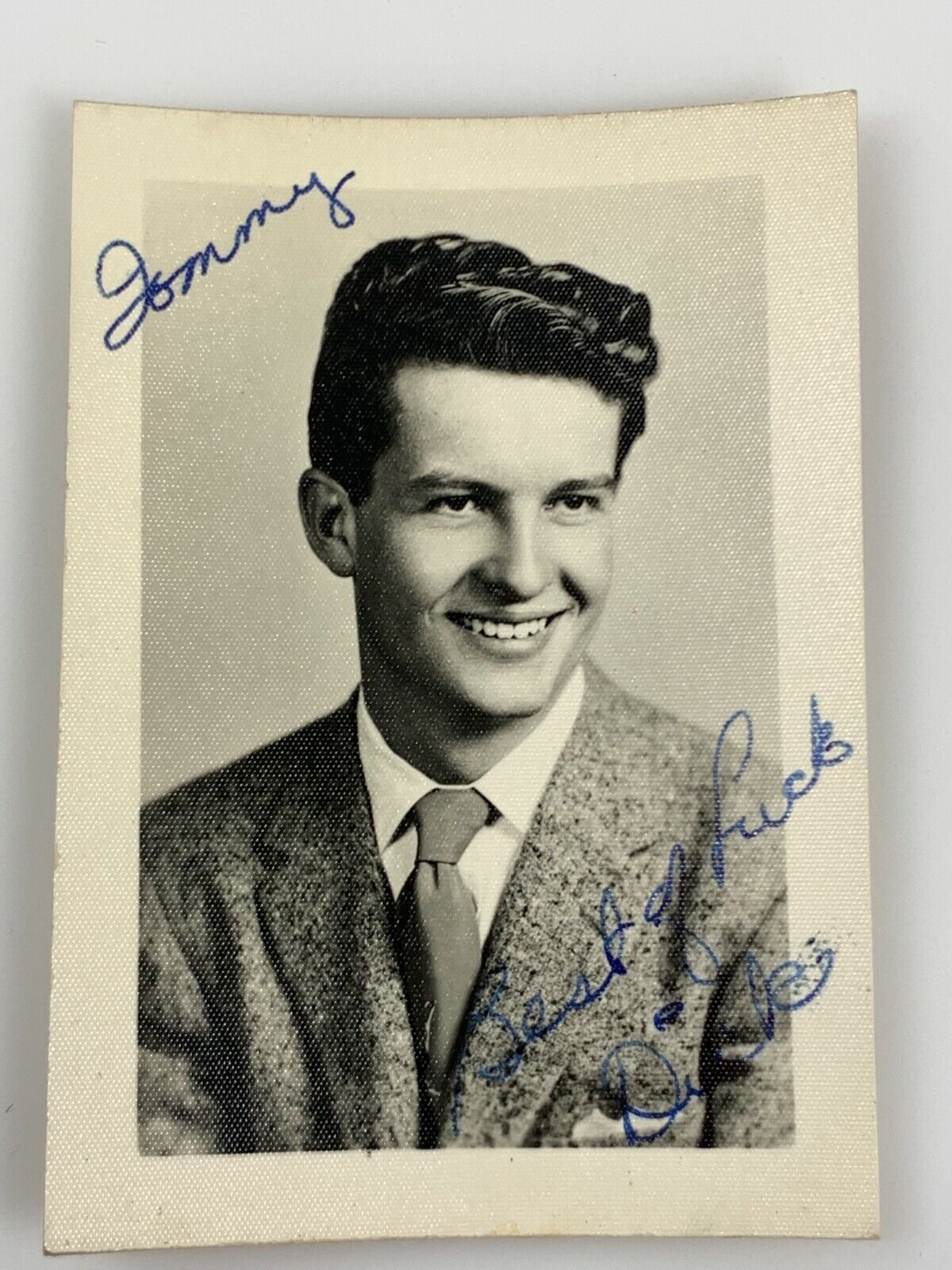 AgB) Found Photo Photograph 1950\'s Young Man School Class Portrait
