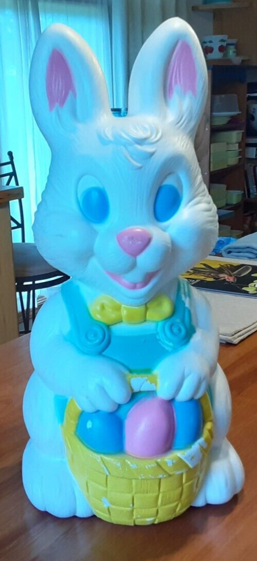 Vintage EASTER BUNNY Blow Mold 19\
