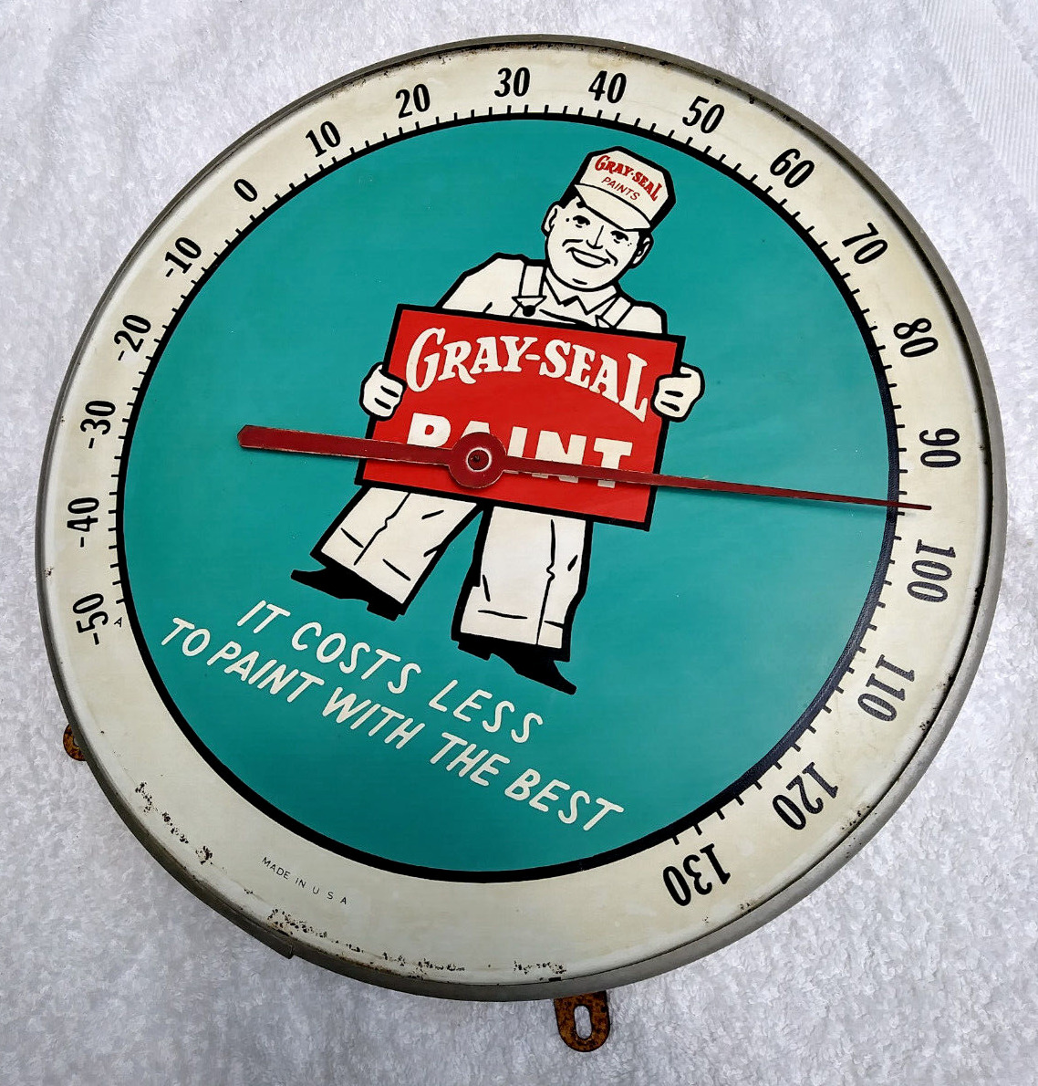 Gray Seal Paint Thermometer Vintage Made In USA 12\