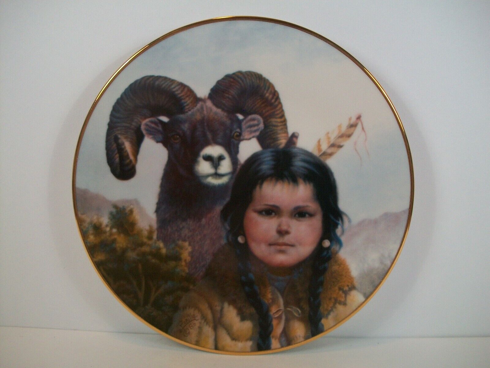 1986 ArtAffects Collector Plate ~ Noble Companions #4928H ~ Gregory Perillo