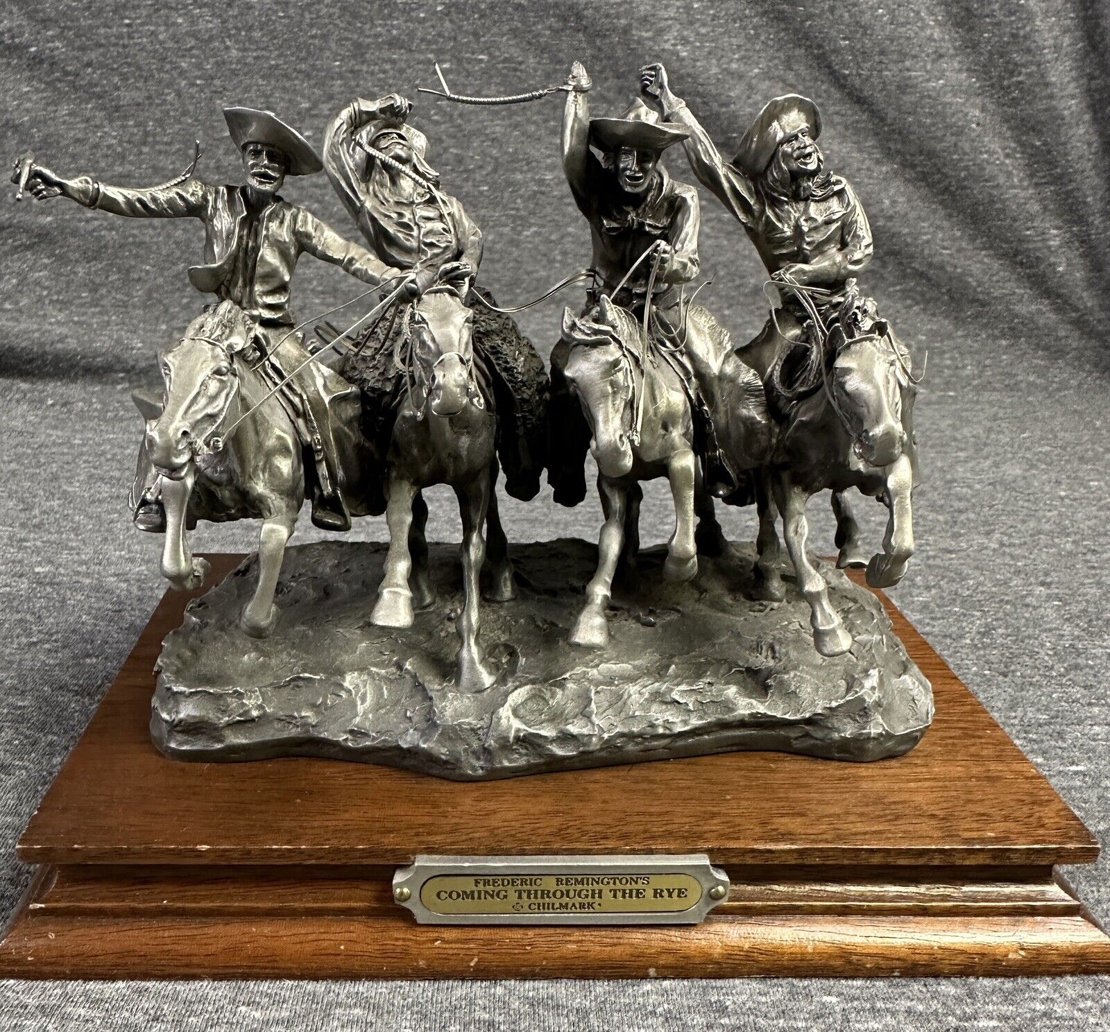 1987 CHILMARK Fine Pewter Schedule by Fredric Remington Limited Edition 1980’s