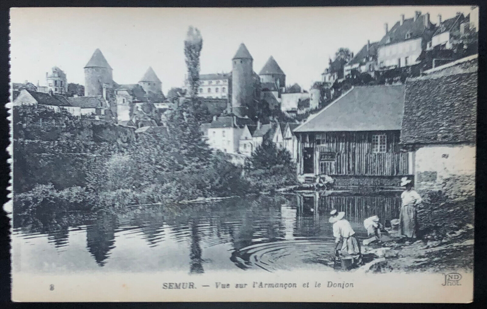 Semur-en-Auxois Côte-d'Or Vintage Postcard New Photo France Armançon Bourgogne