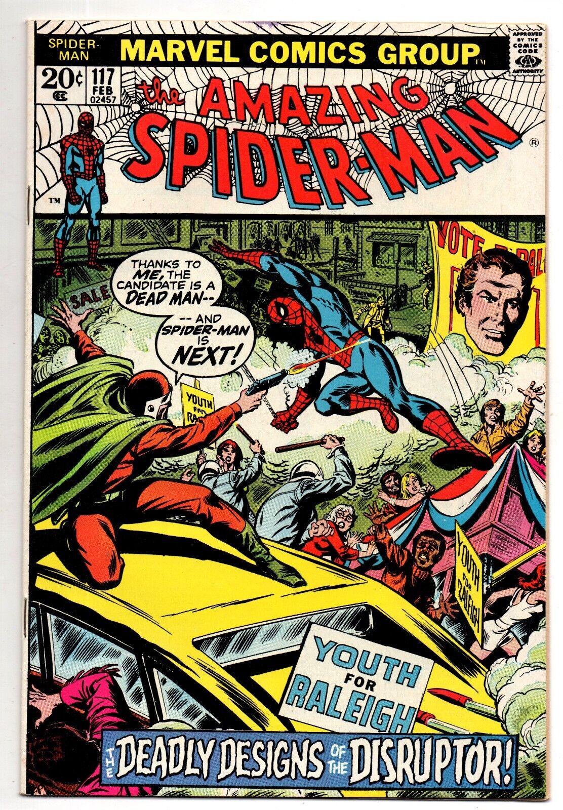 Vintage comic AMAZING SPIDER-MAN 117 Marvel Comics 1972 Doc Ock, 1st Disruptor
