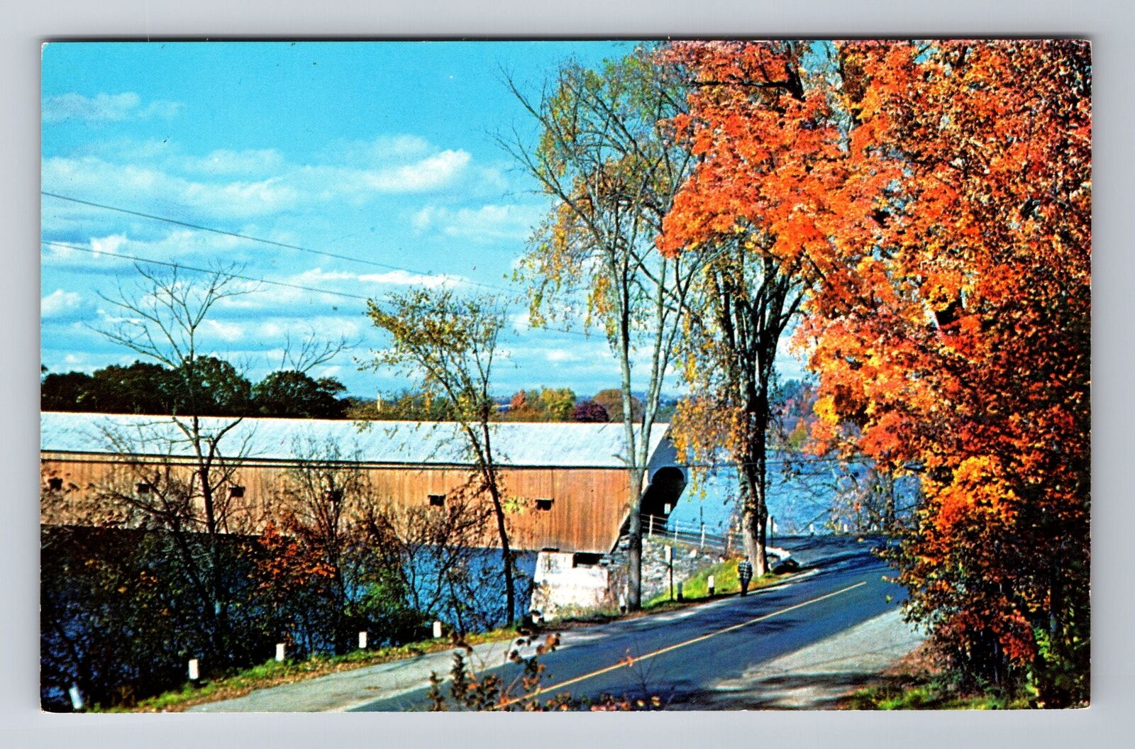 Windsor VT-Vermont, Connecticut River, Antique, Vintage Souvenir Postcard