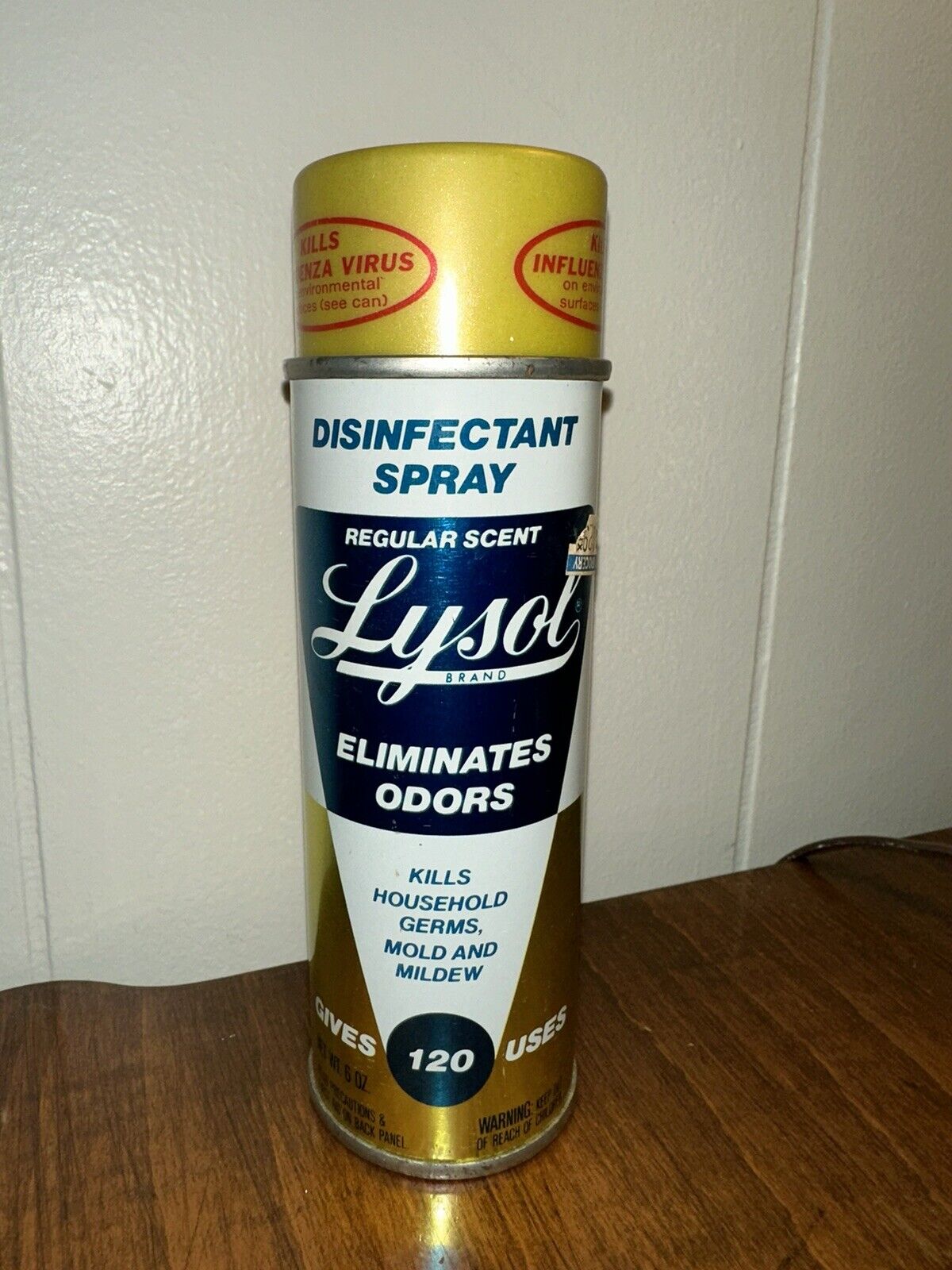 Vintage 6oz Can Of Lysol Spray, Gold Can, VGC, 1980’s