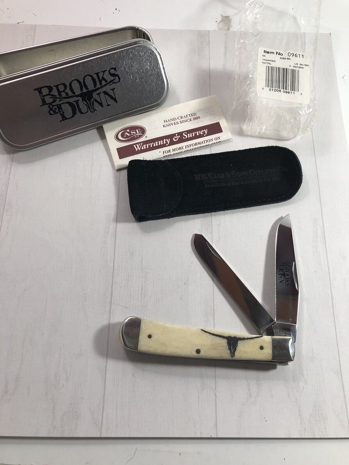 Case Knife BROOKS An DUNN Trapper Hand Crafted  # 21205  09611 NIB