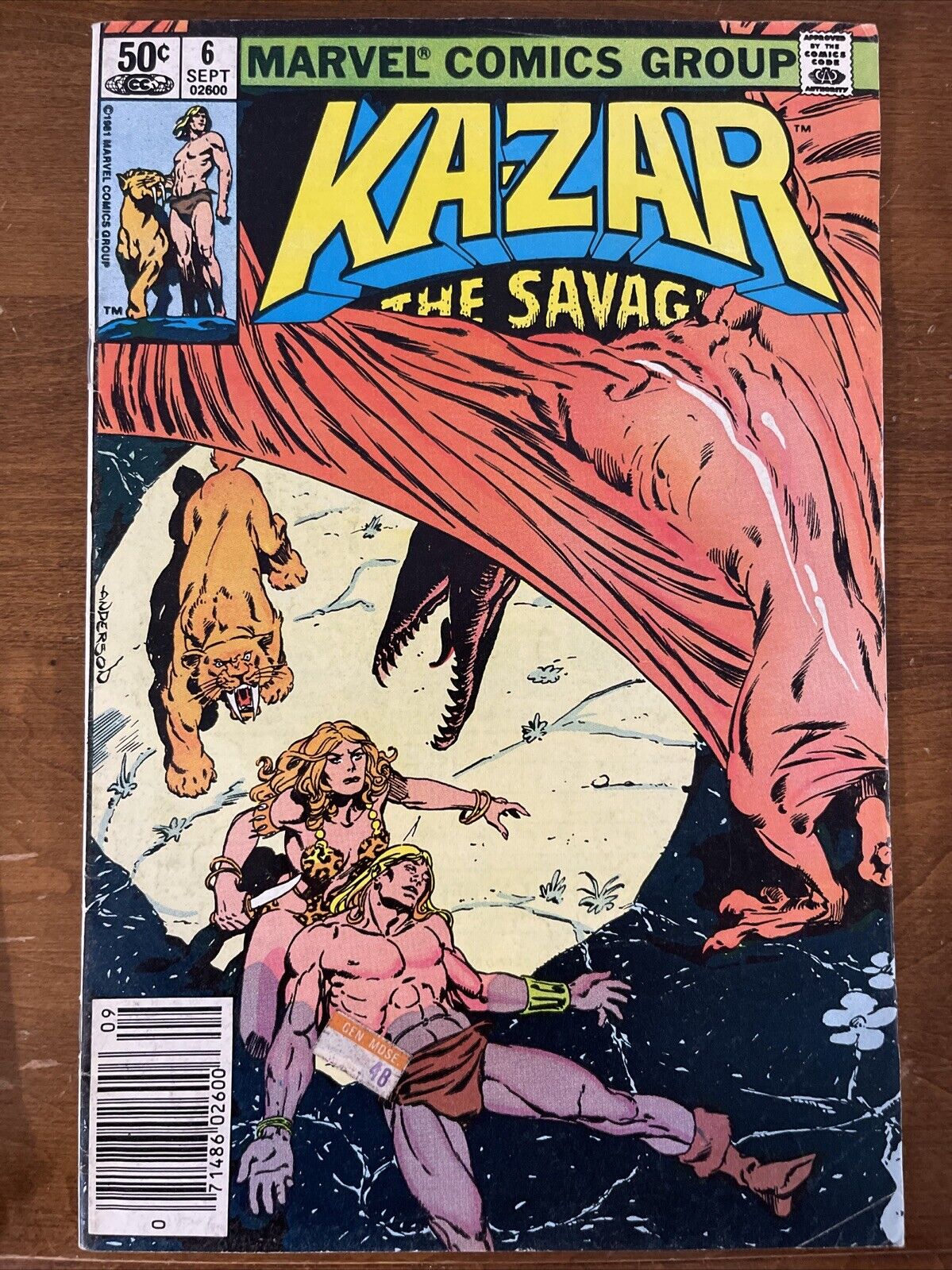 Ka-Zar The Savage #6 Marvel Comics