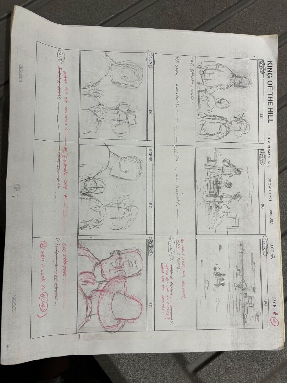 king of the hill story board