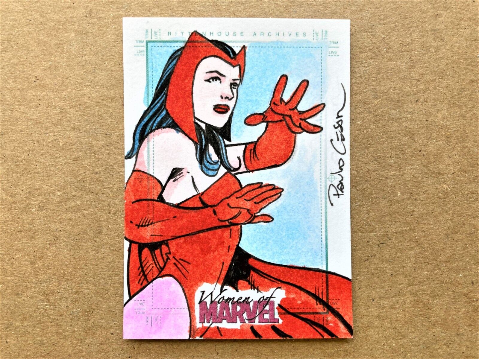 2013 Rittenhouse Women of Marvel SketchaFEX Sketch Card Paulo Caesar Santos 1/1