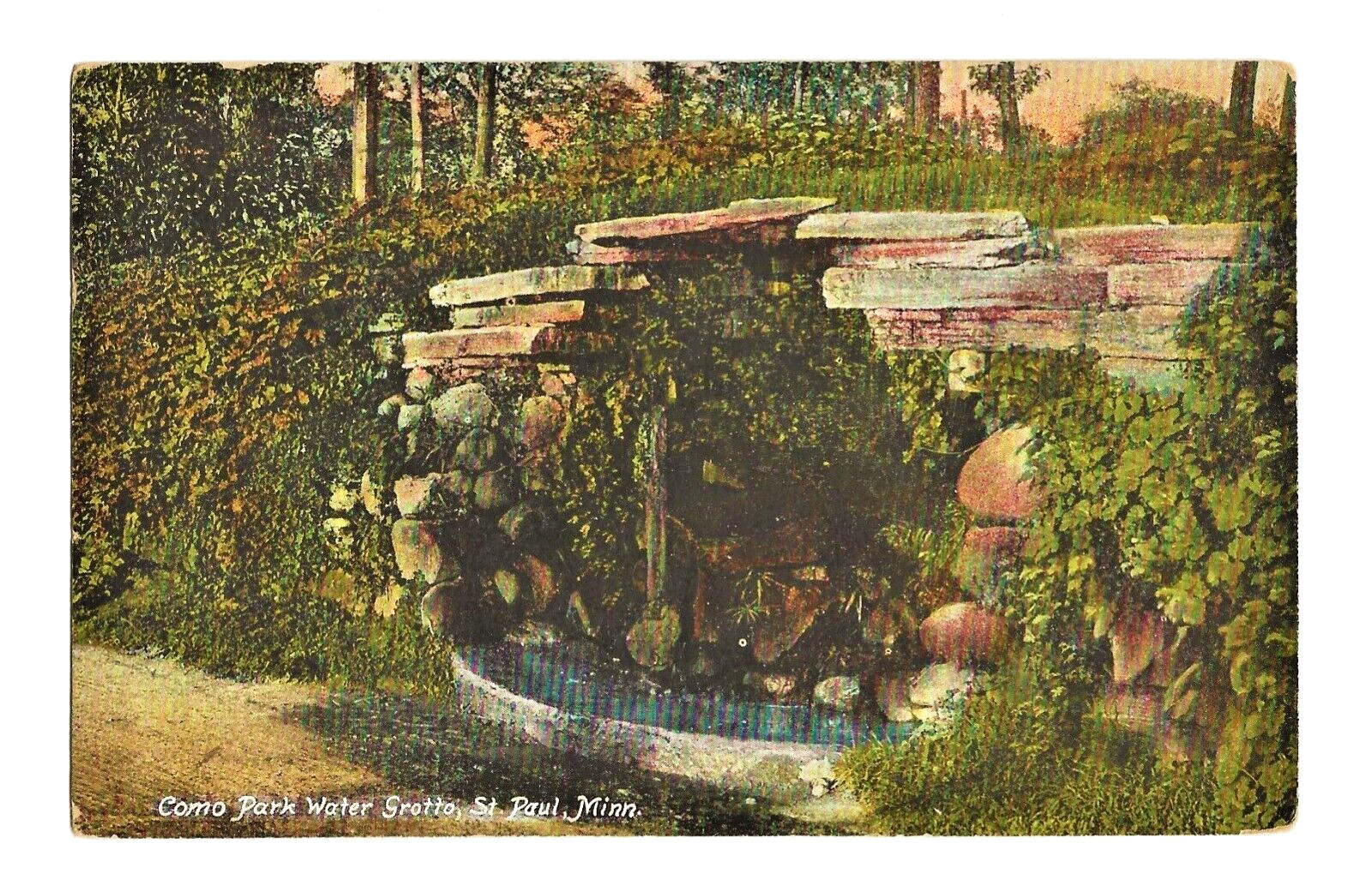 Postcard MN St. Paul Minnesota Como Park Water Grotto Vintage c1910s