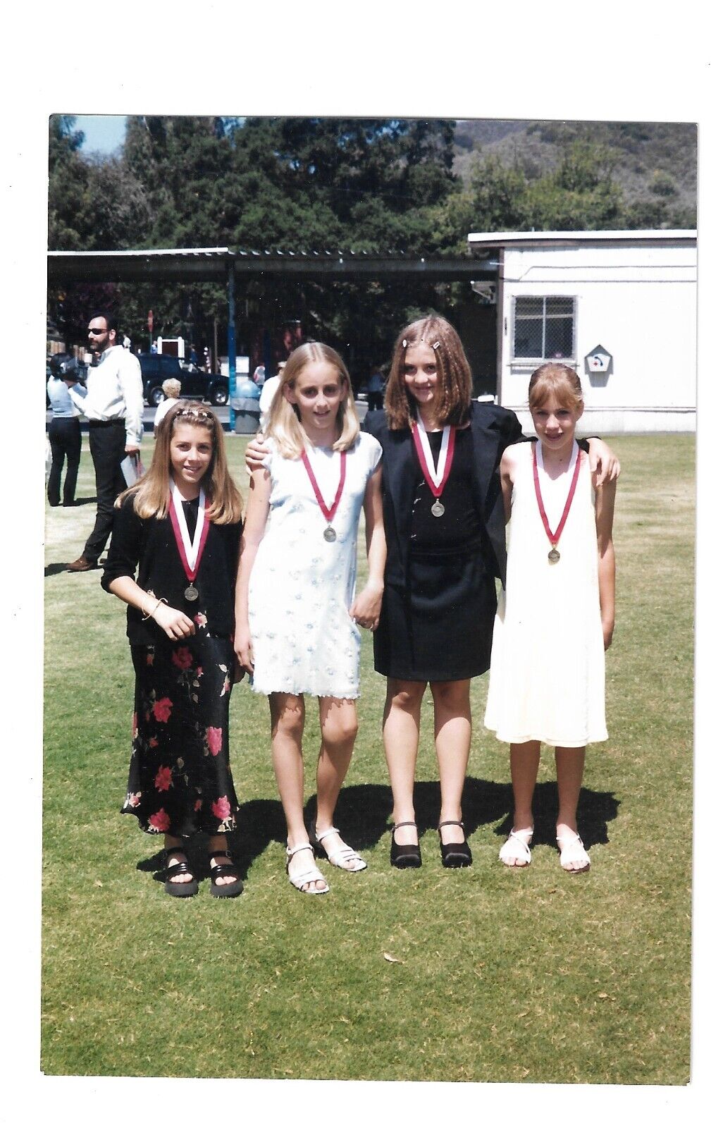 VINTAGE Y2K or 1990s PHOTO FOUR GIRLS WIN SCHOOL AWARD