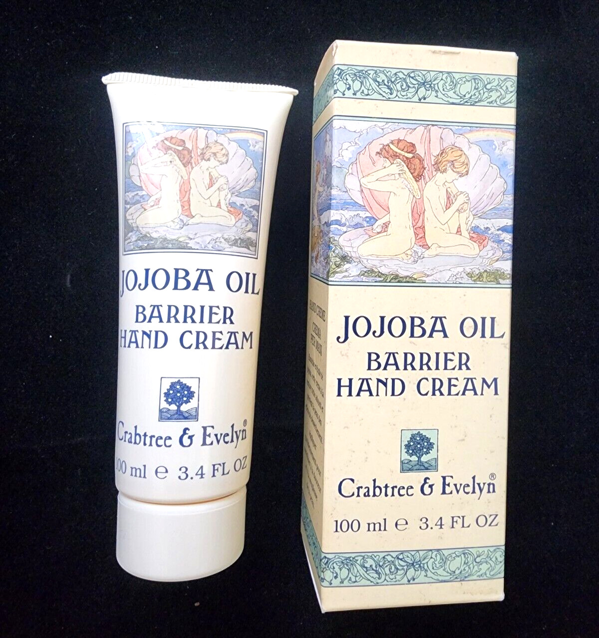 NOS RARE 1980 Crabtree & Evelyn JOJOBA Oil Barrier Hand Cream 100 ml 3.4 fl oz.