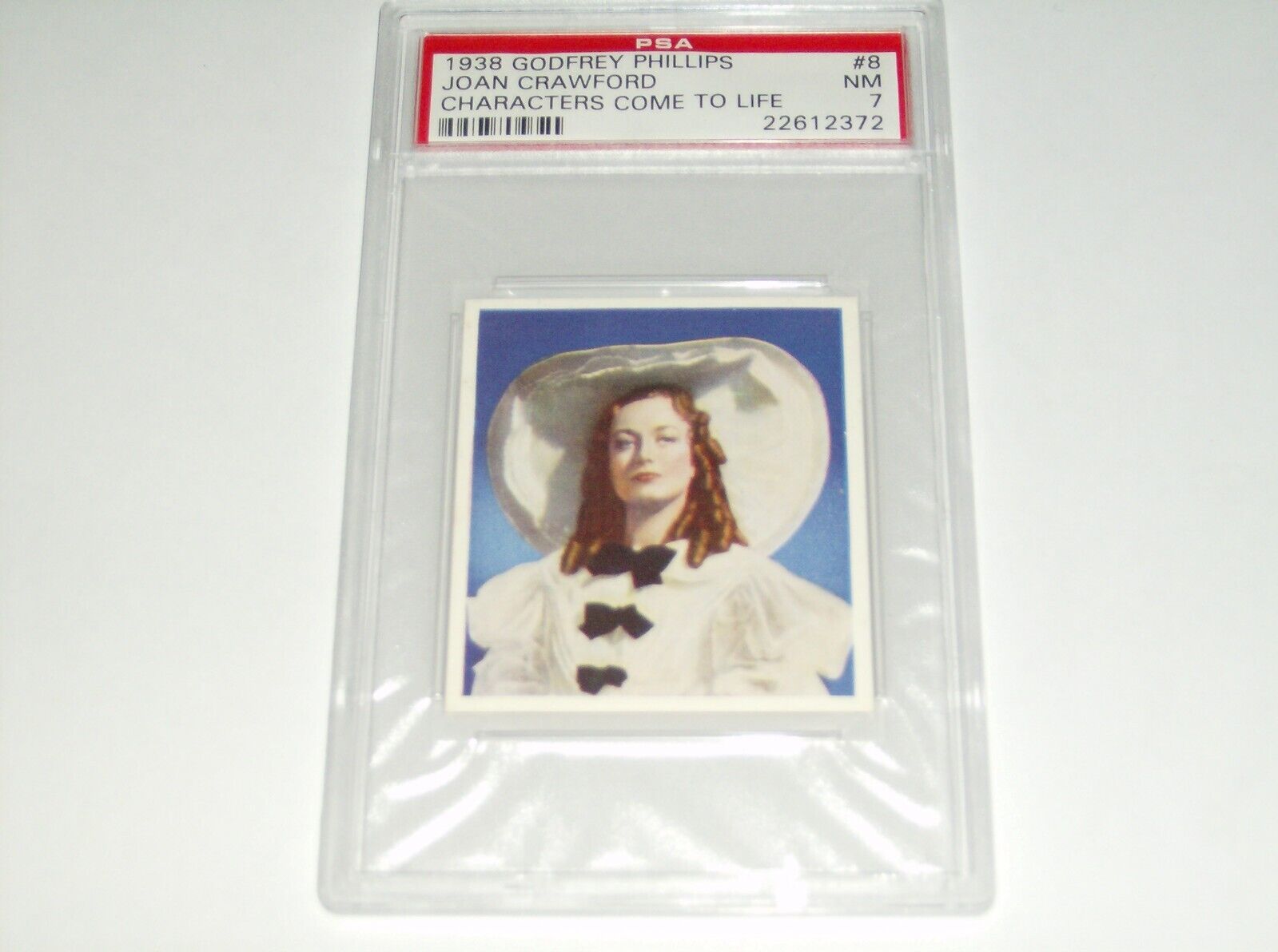 1938 GODFREY PHILLIPS CHARACTERS COME TO LIFE #8 JOAN CRAWFORD PSA 7 POP 1