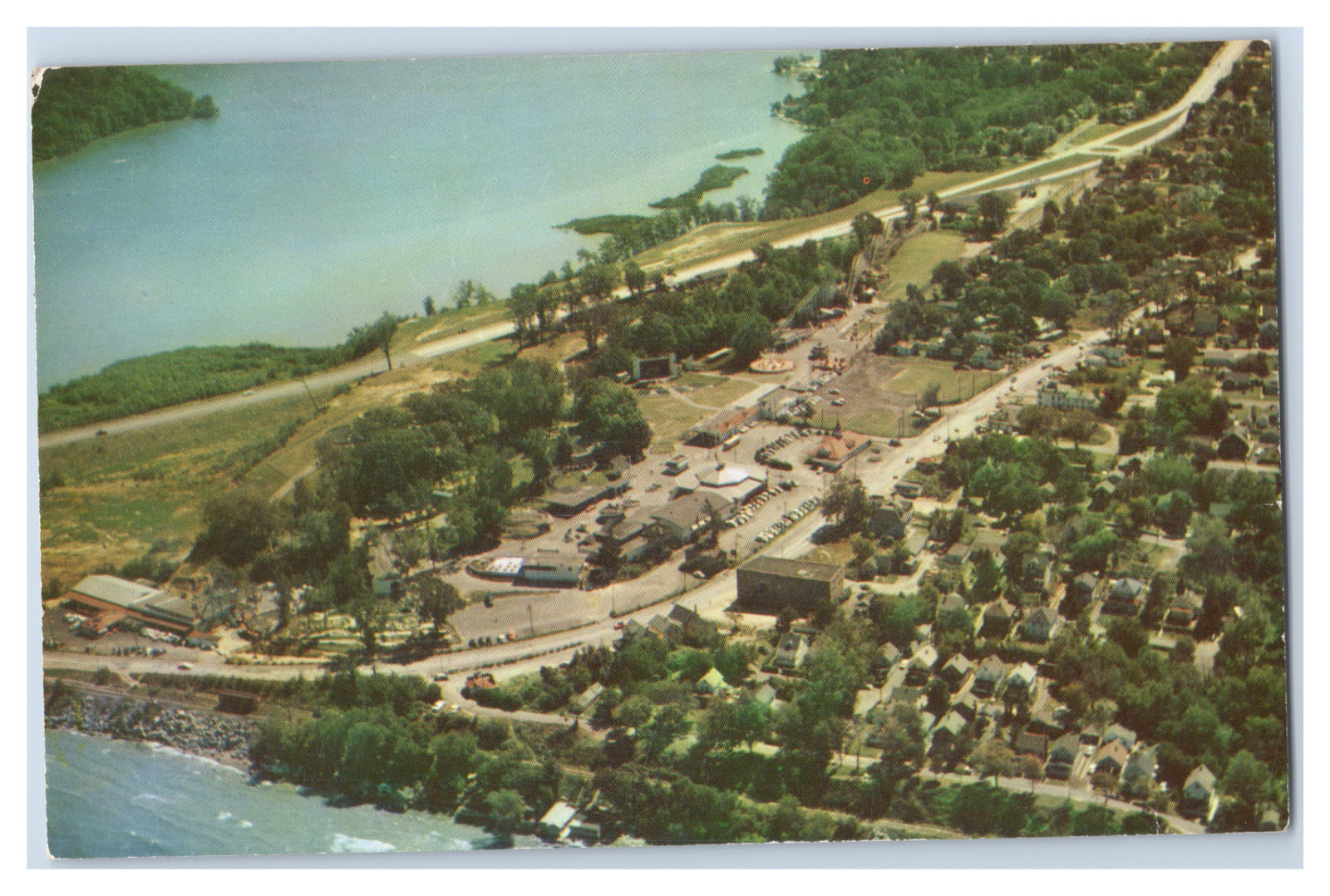 Vintage Postcard Aerial View Dreamland Park Sea Breeze, NY Unposted