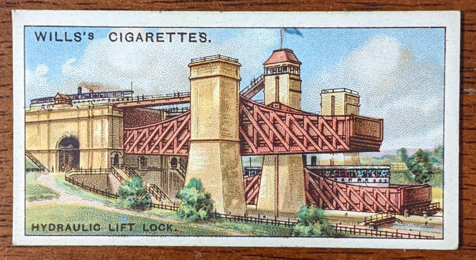 1927 Wills Cigarette Card Engineering Wonders No.8 Hydraulic Lift Lock Canada.