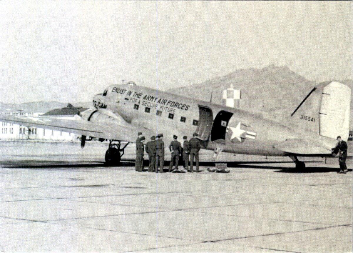 Repro UT Utah WENDOVER AIRFIELD C-47 Aircraft ARMY AIR FORCE PLANE 4X6 Postcard