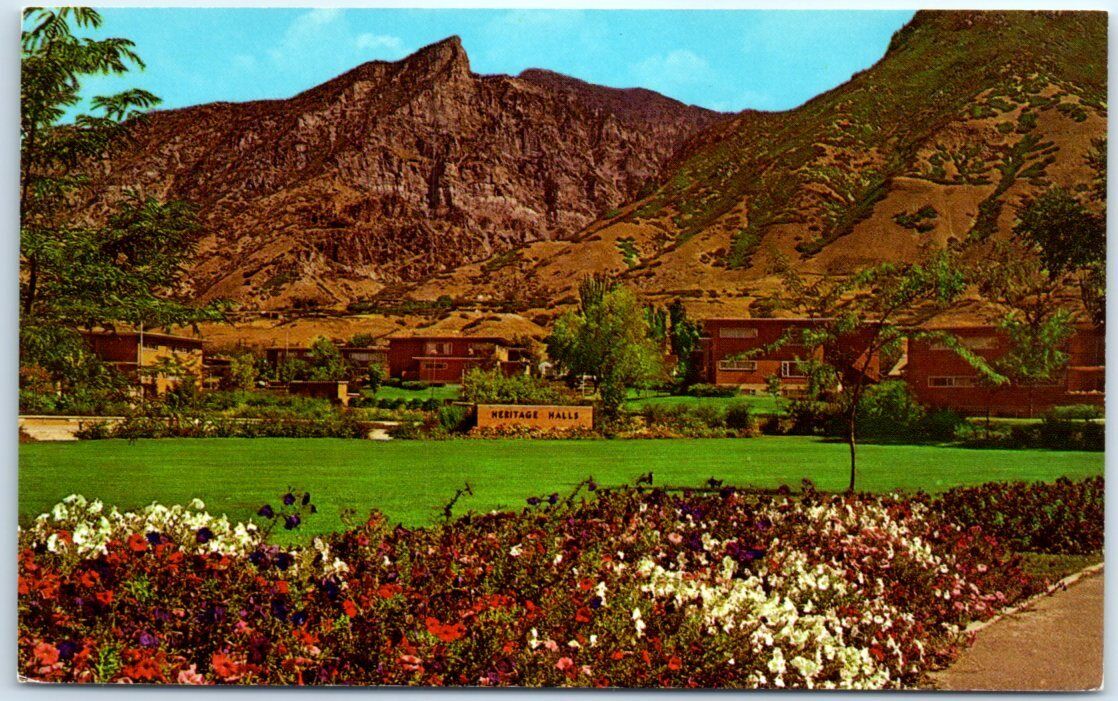 Postcard - Heritage Hall, Brigham Young University Campus - Provo, Utah