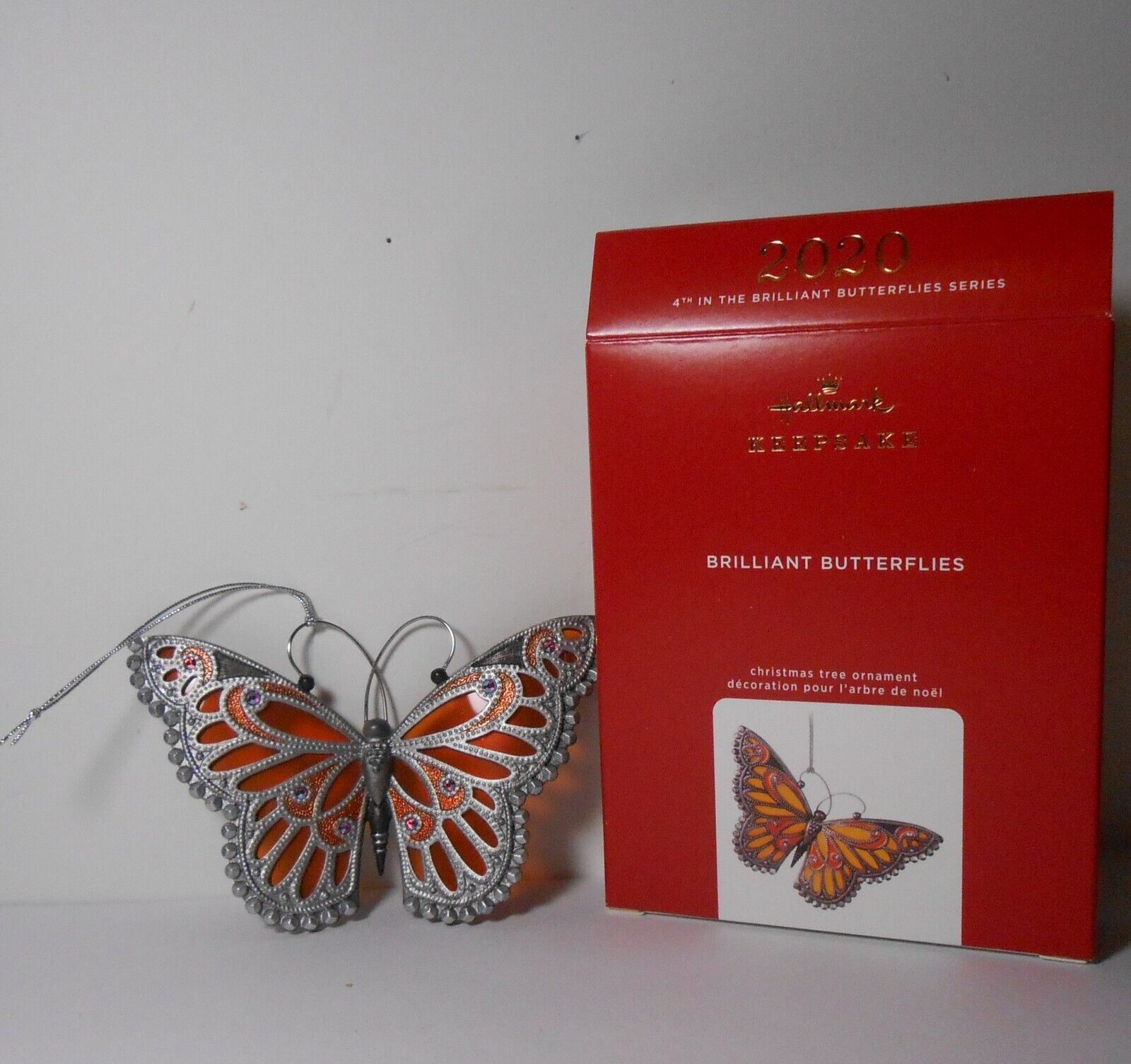 2020 Hallmark Christmas Ornament Brilliant Butterflies 4th in Series New in Box