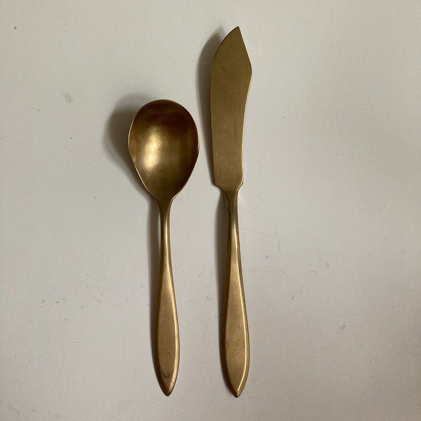 Dirigold Dirilyte Vintage Flatware Sugar Spoon and Butter Knife Set 