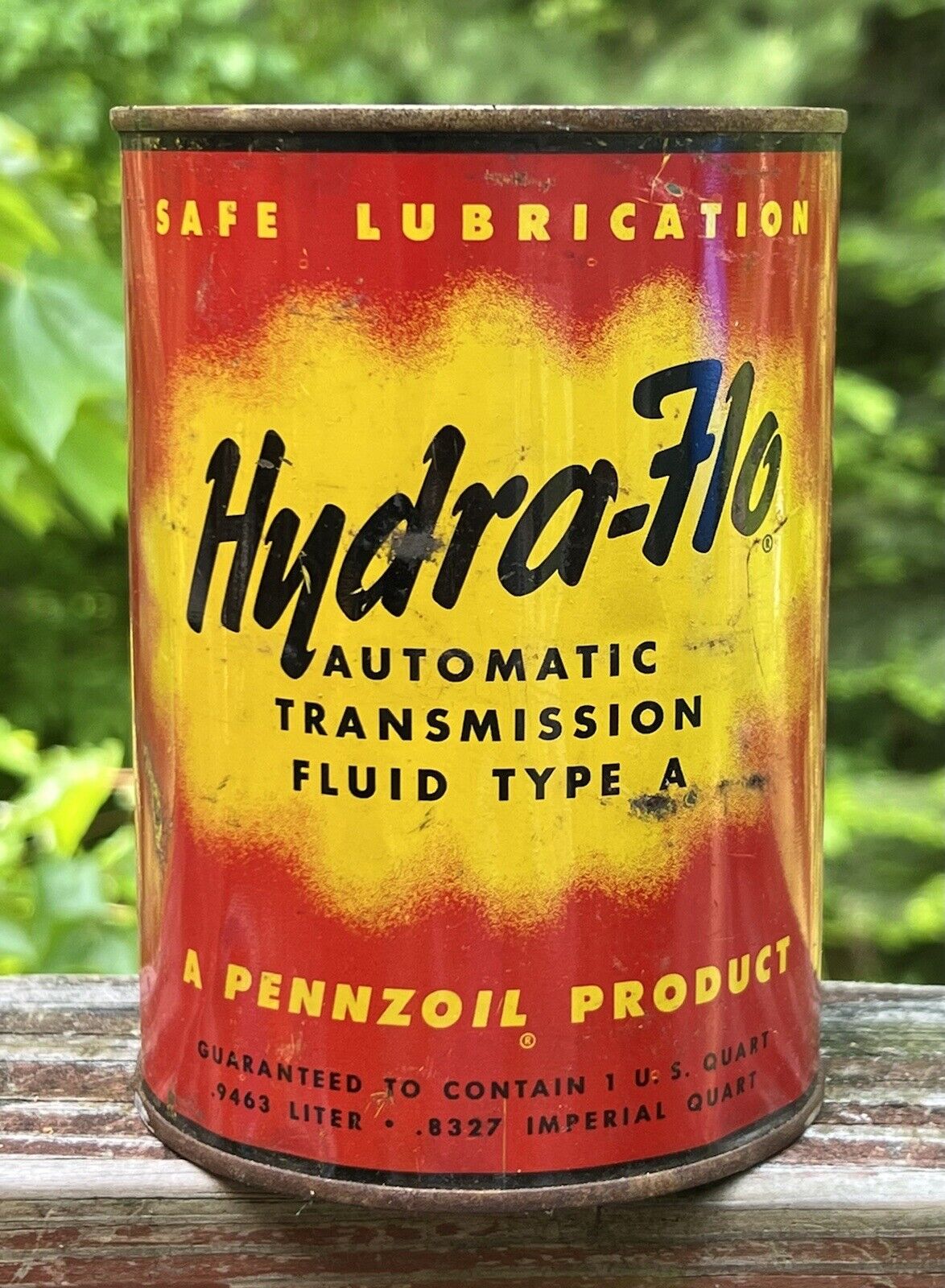 Vintage PENNZOIL Hydra Flo Automatic Transmission Fluid Gas Oil Can NOS