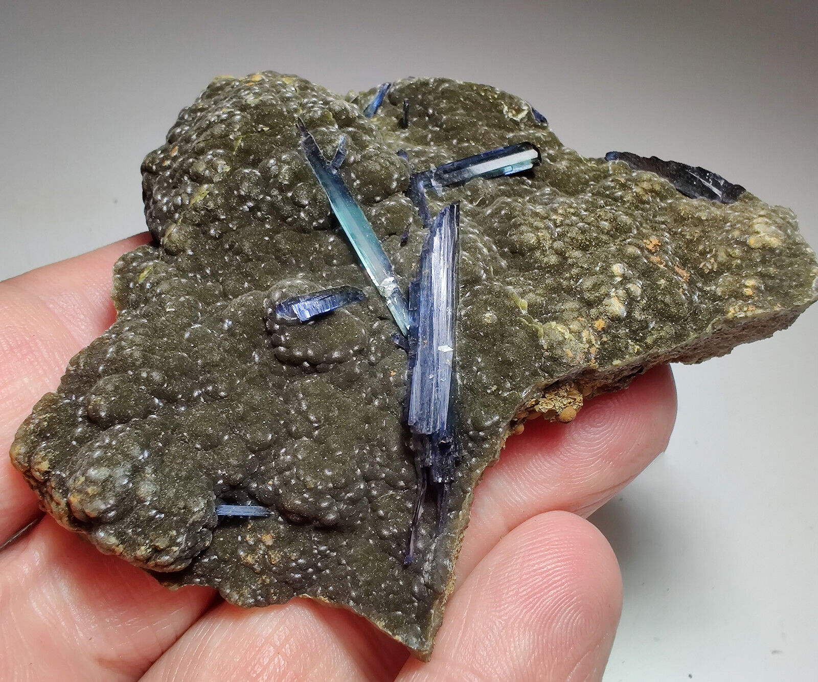 Vivianite crystals on Siderite. Amazonas, Brazil. 119 grams. Video.