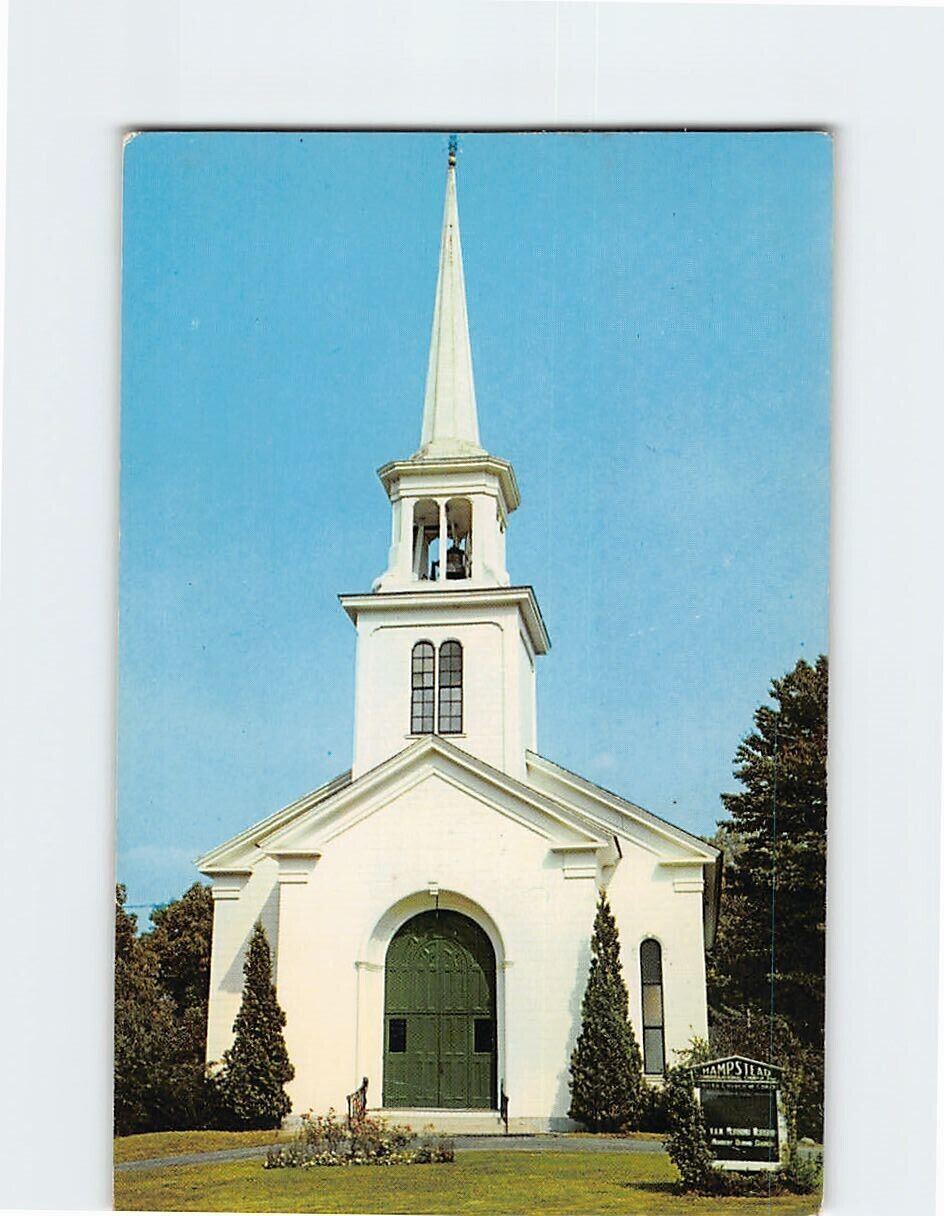 Postcard Congregational Church Hampstead New Hampshire USA