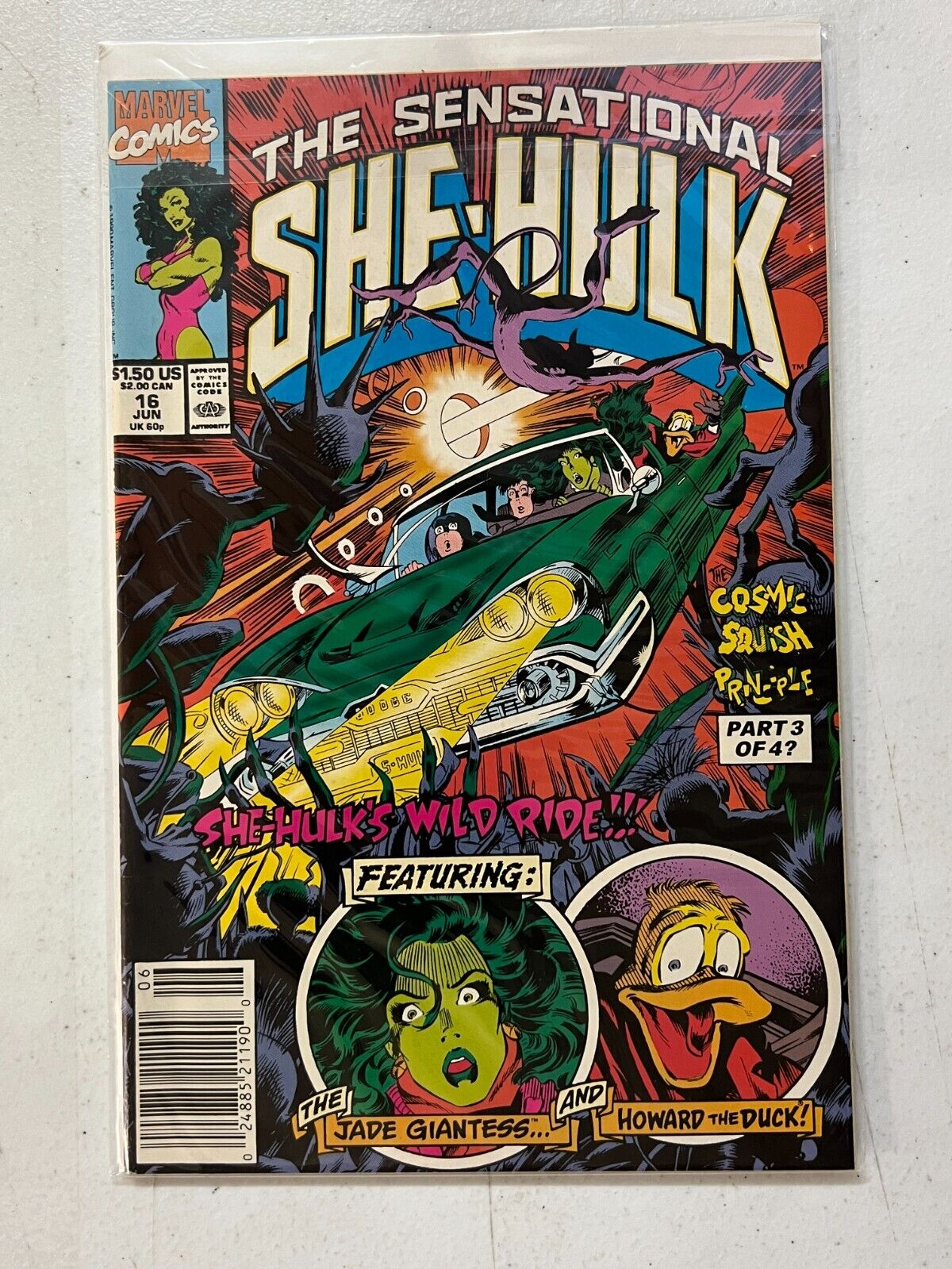 Sensational She-Hulk #16 Marvel Comics 1990 Howard the Duck Appearance  | Combin