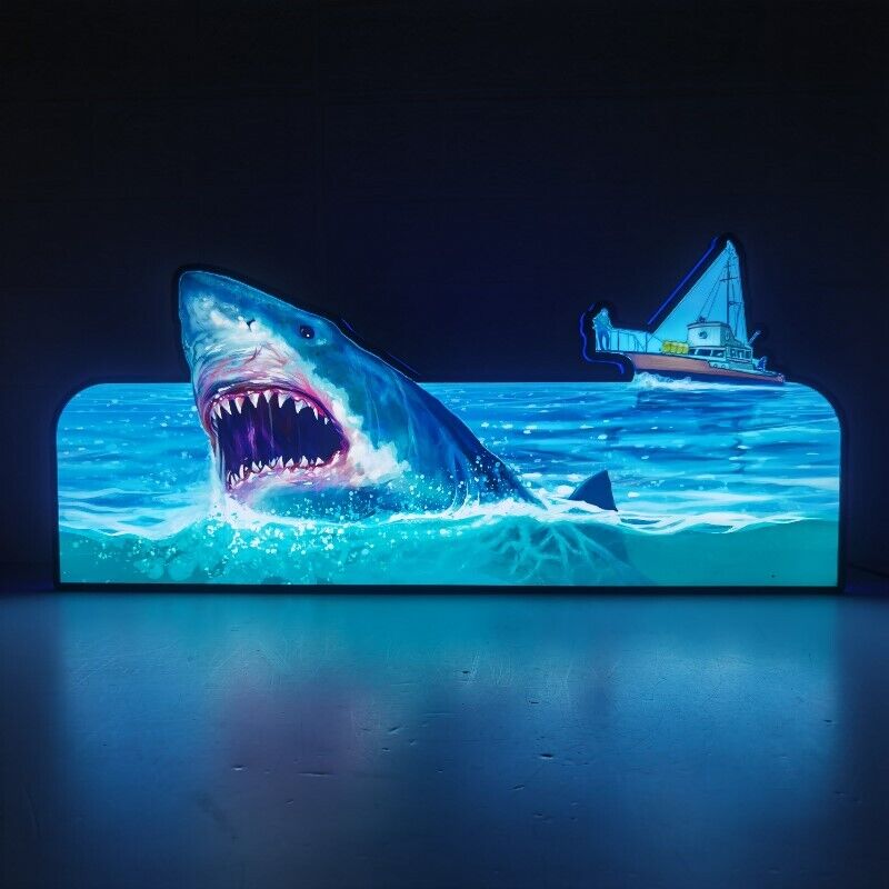 EXCLUSIVE JAWS PINBALL TOPPER LED - USB - DIMMEABLE - Rare Collectible