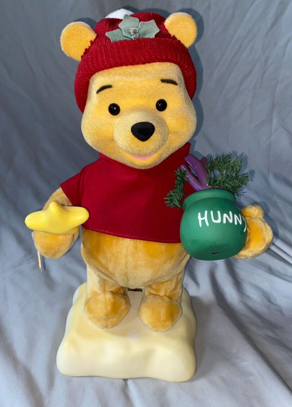 Vintage 1996 Winnie The Pooh Telco Motionette Christmas Moving Doll