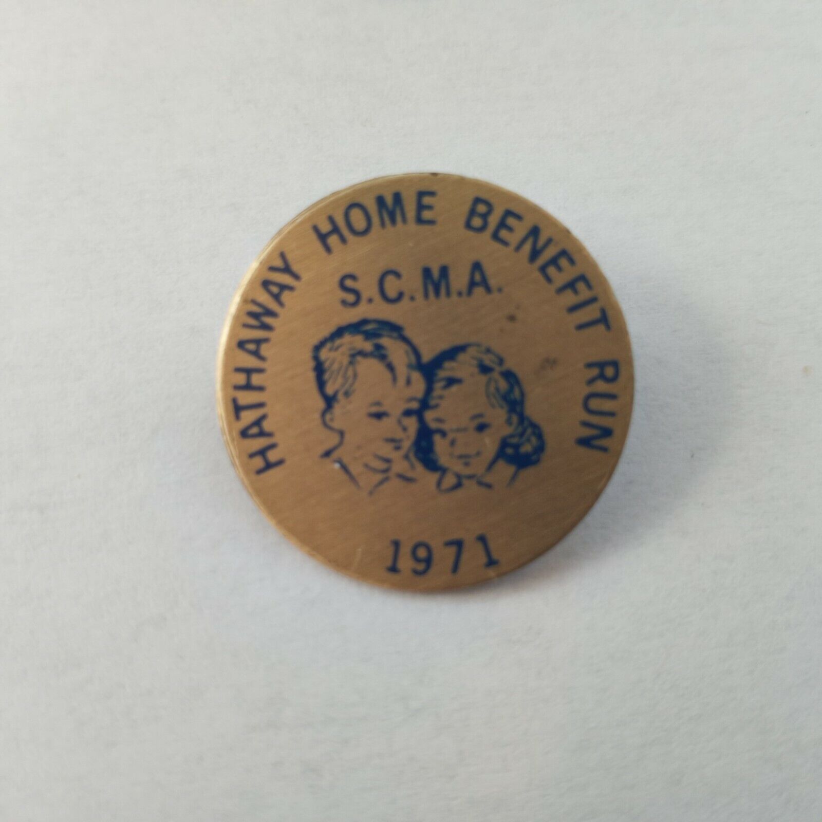 Motorcycle Pin S.C.M.A HATHAWAY HOUSE BENEFIT RUN 1971 JACKET VEST PIN HAT