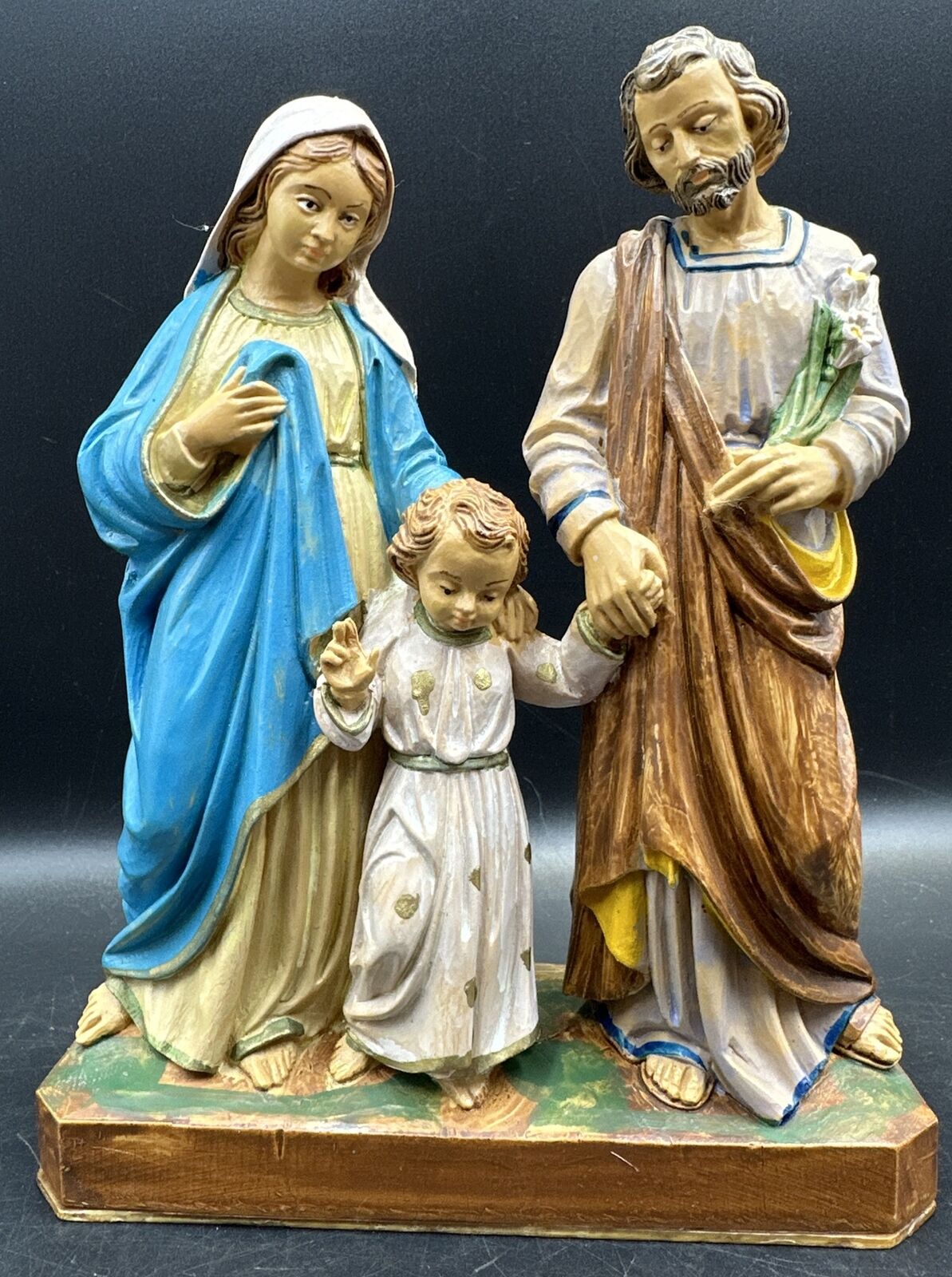 Fontanini Holy Family Nativity 22cm Euromarchi Resin 7' Wood Effect Italy