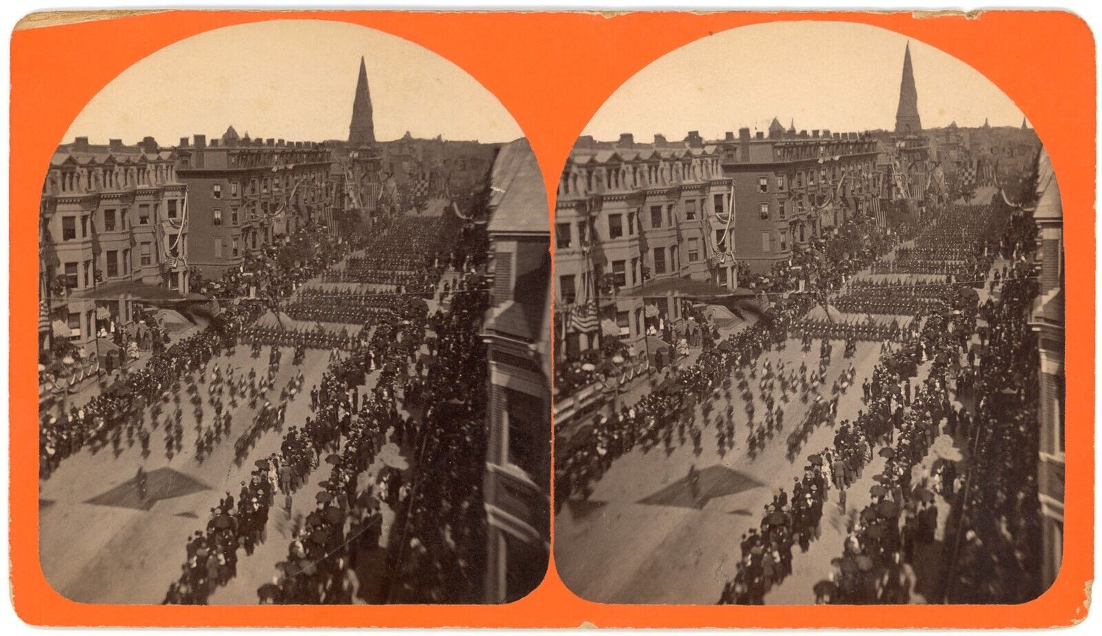 BOSTON SV - Parade Scene - AH Folsom 1870s SCARCE