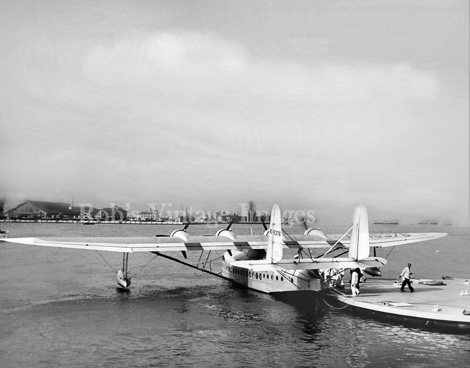 Pan Am Clipper Sikorsky S-42 Airplane Flying Boat 1939 Rio de Janeiro photo   