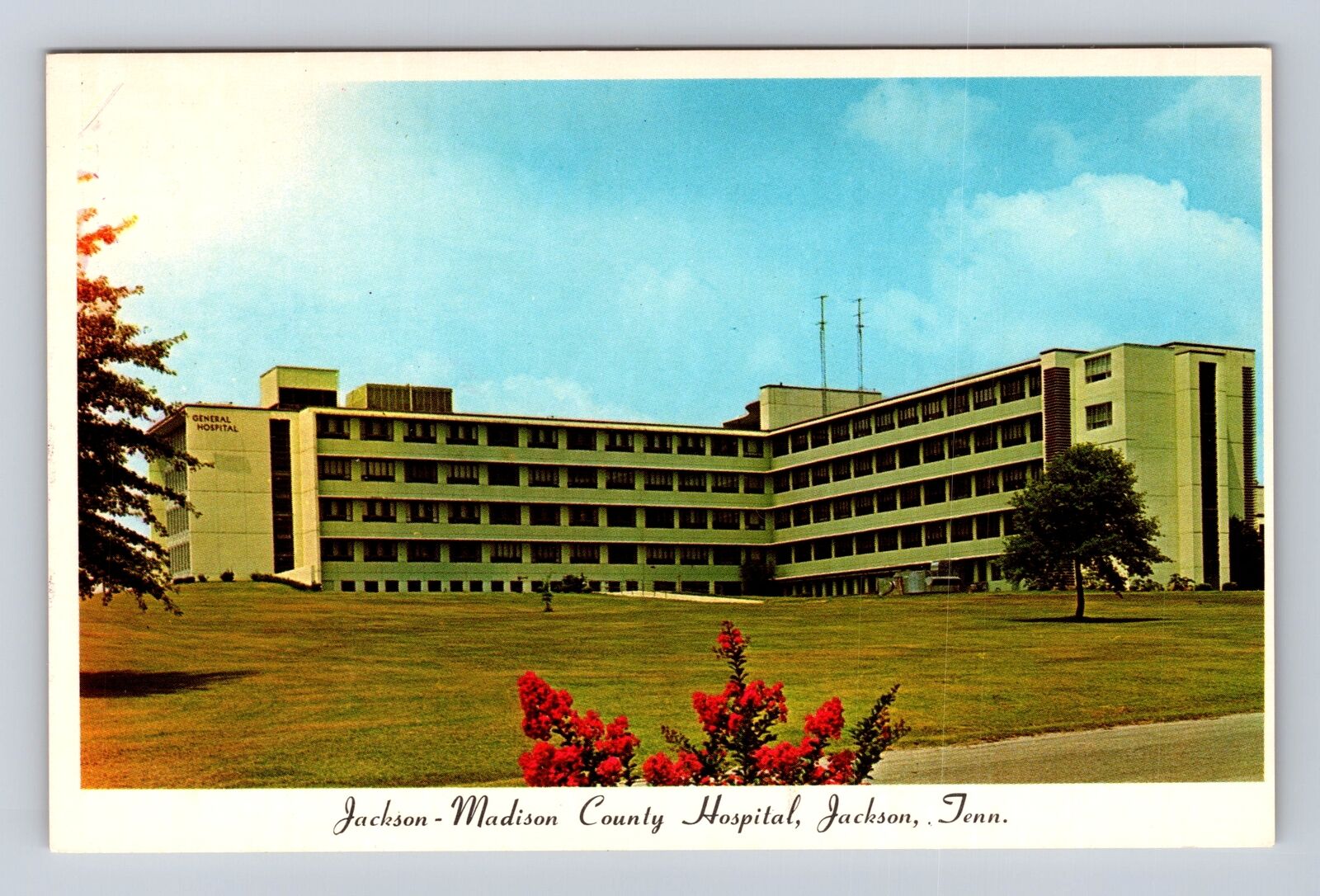 Jackson TN-Tennessee, Jackson Madison County Hospital, Antique Vintage Postcard
