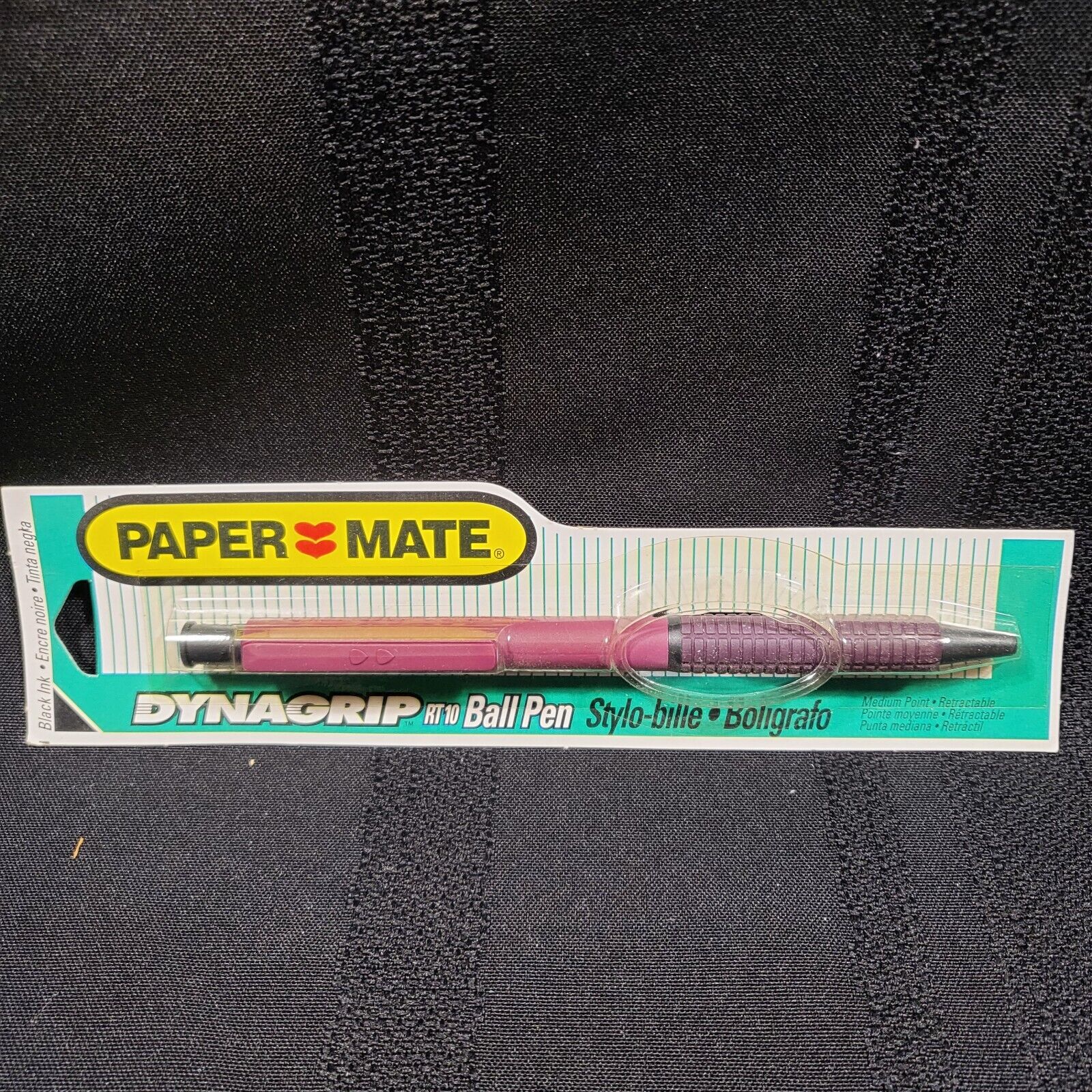 Paper Mate Dynagrip Rt 10 Ball Pen Stylo-bille Black Ink Medium Point Vintage