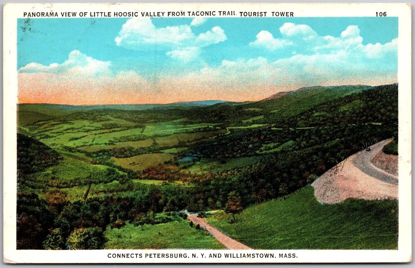Postcard: Panorama View of Little Hoosic Valley from Taconic Trail Tourist T A56