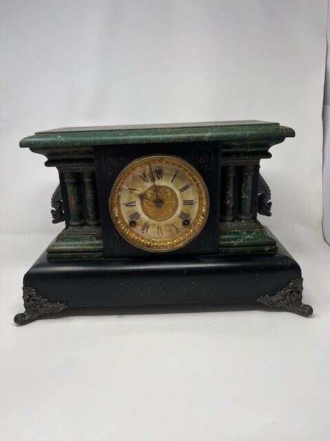 Antique Waterbury Adamantine Style Mantle Clock