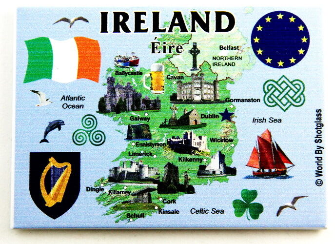 IRELAND EU SERIES FRIDGE COLLECTOR'S SOUVENIR MAGNET 2.5