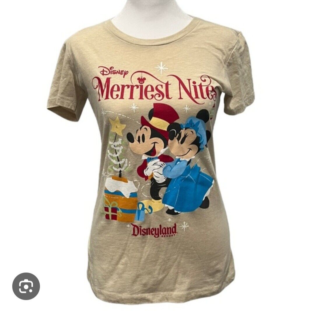 Disneylands Merriest Nites Nights Ladies Shirt XL - Fitted - 2021 -Mickey Minnie