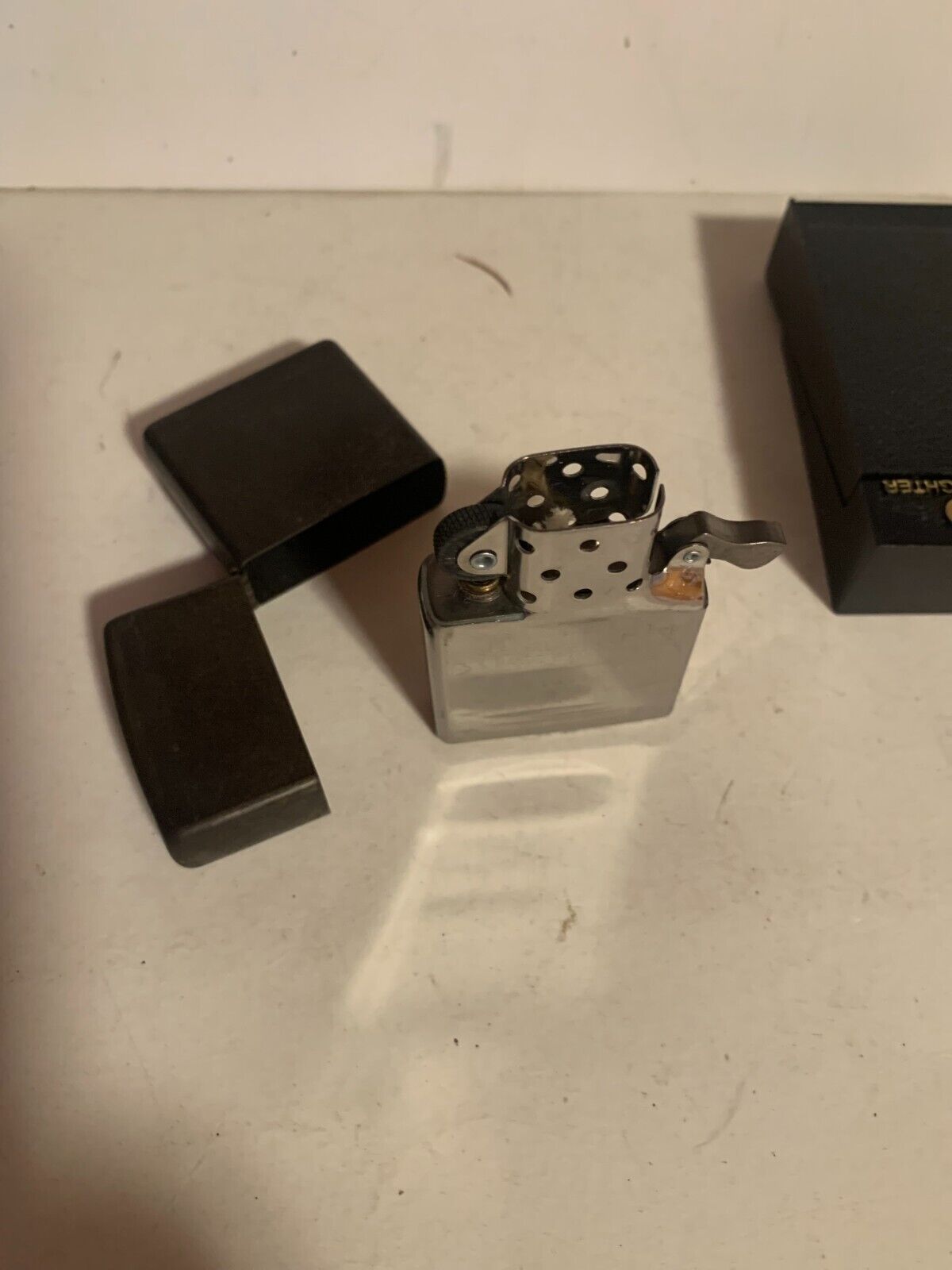 ZIPPO LIGHTER BRUSHED CHROME? 2001 NEW WITH BOX