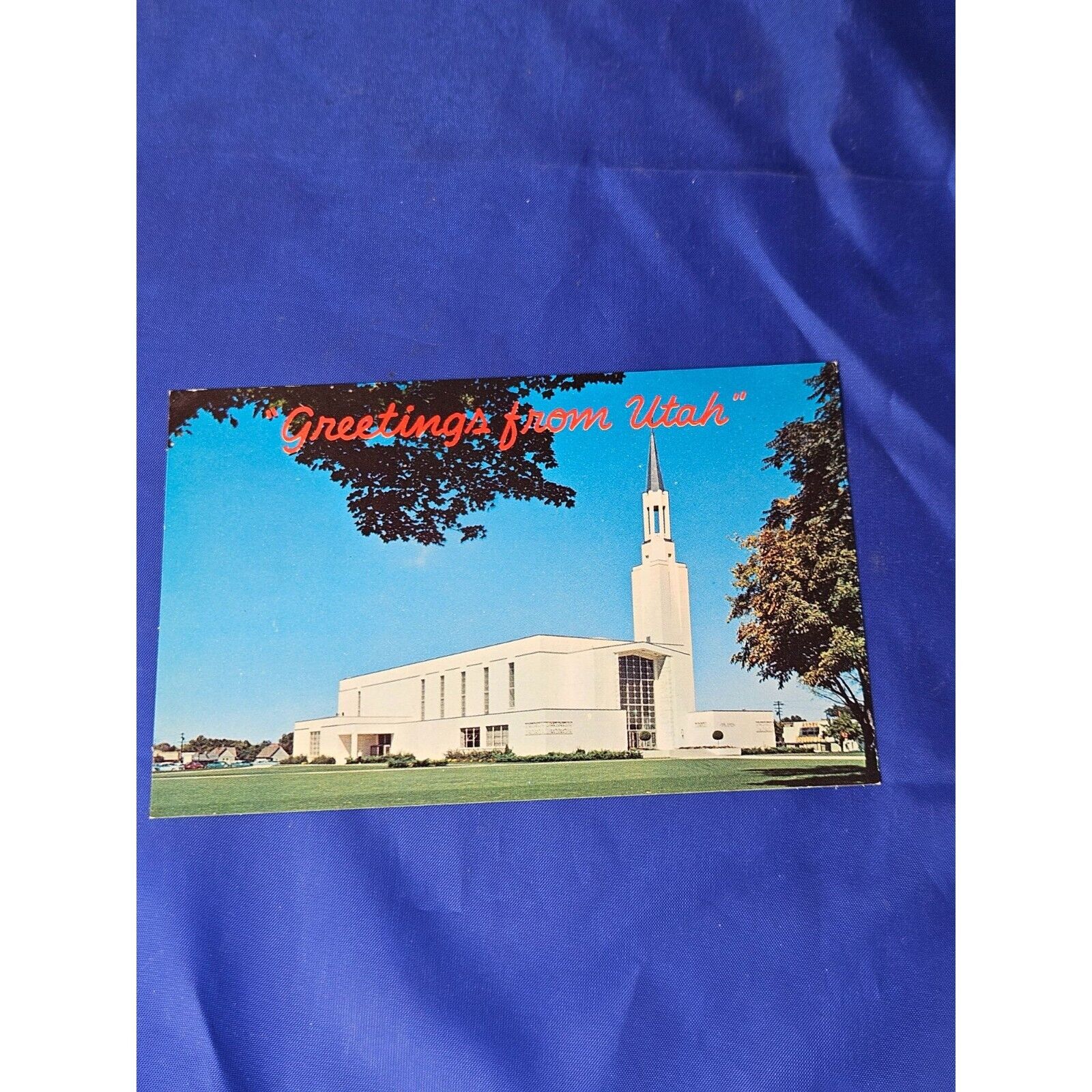 Vintage Greetings From Utah Postcard - LDS Mormon Tabernacle Chrome Divided