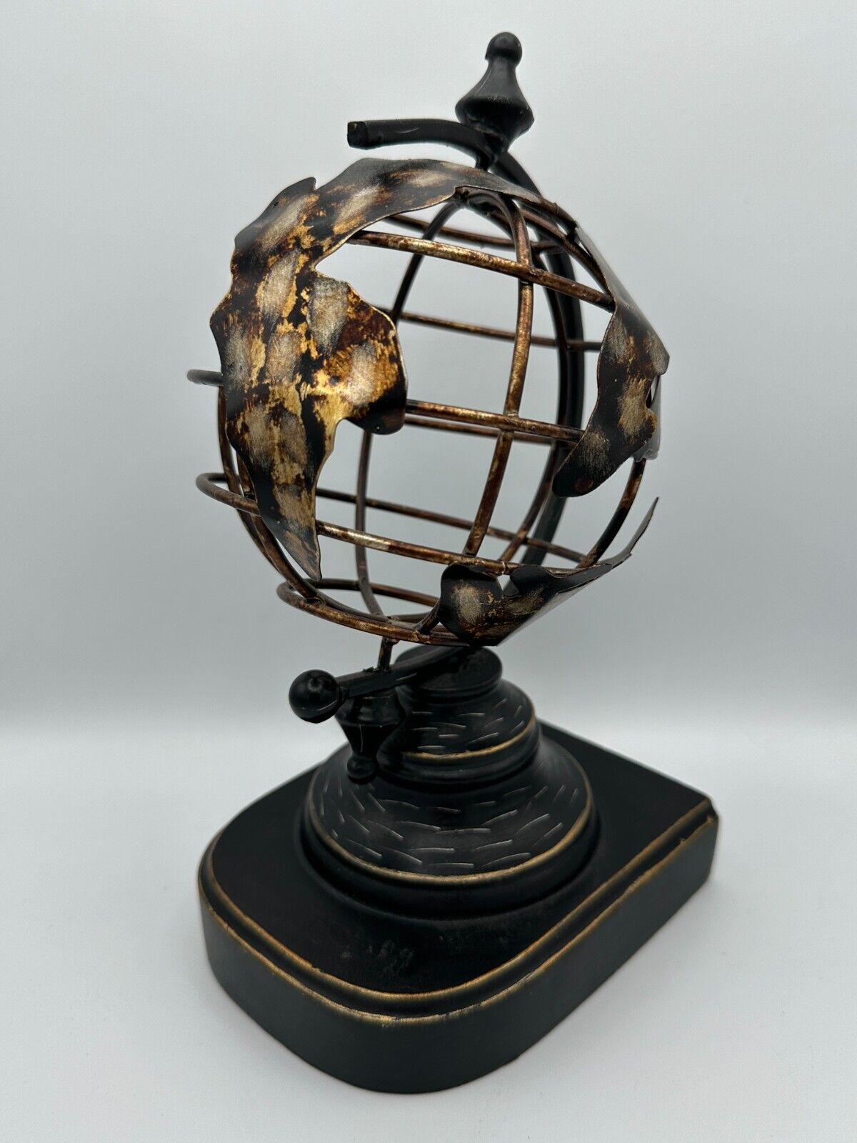 Single Metal Globe Bookend