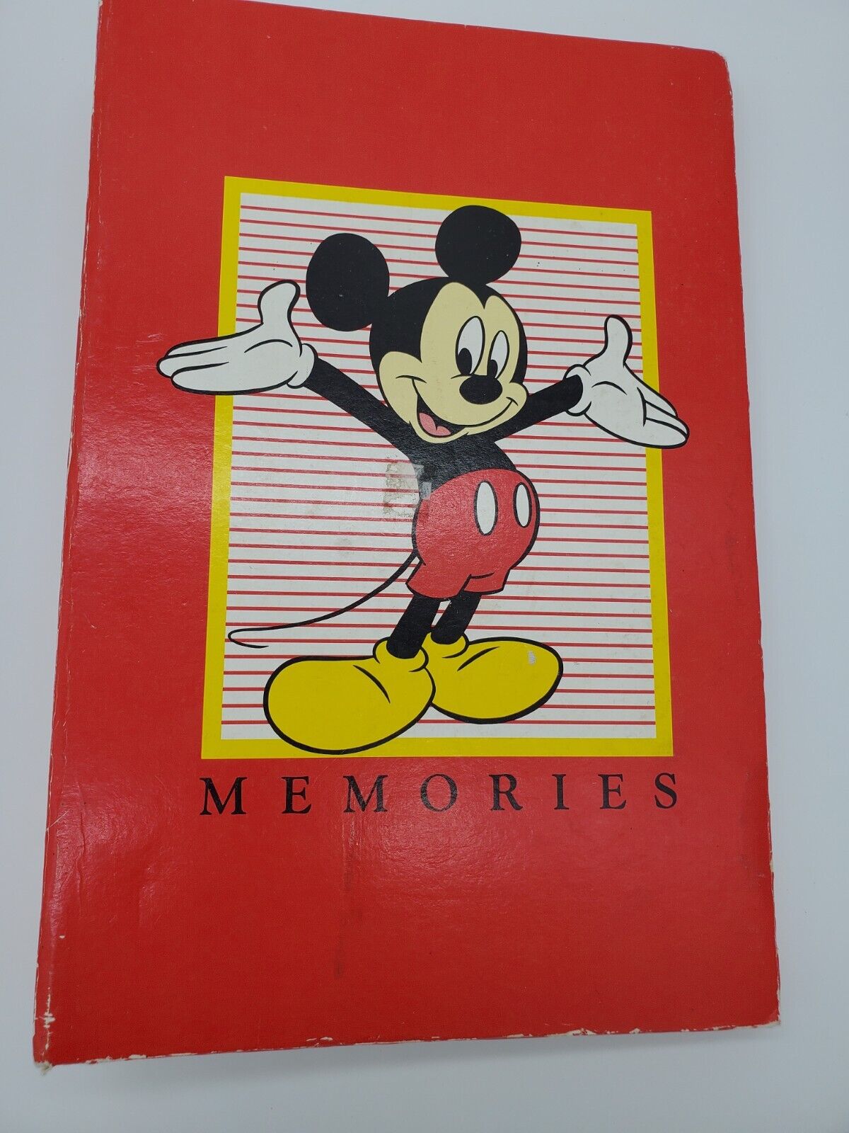 Vintage 1989 Red Mickey Mouse Memories Photo Album Binder 3 Ring