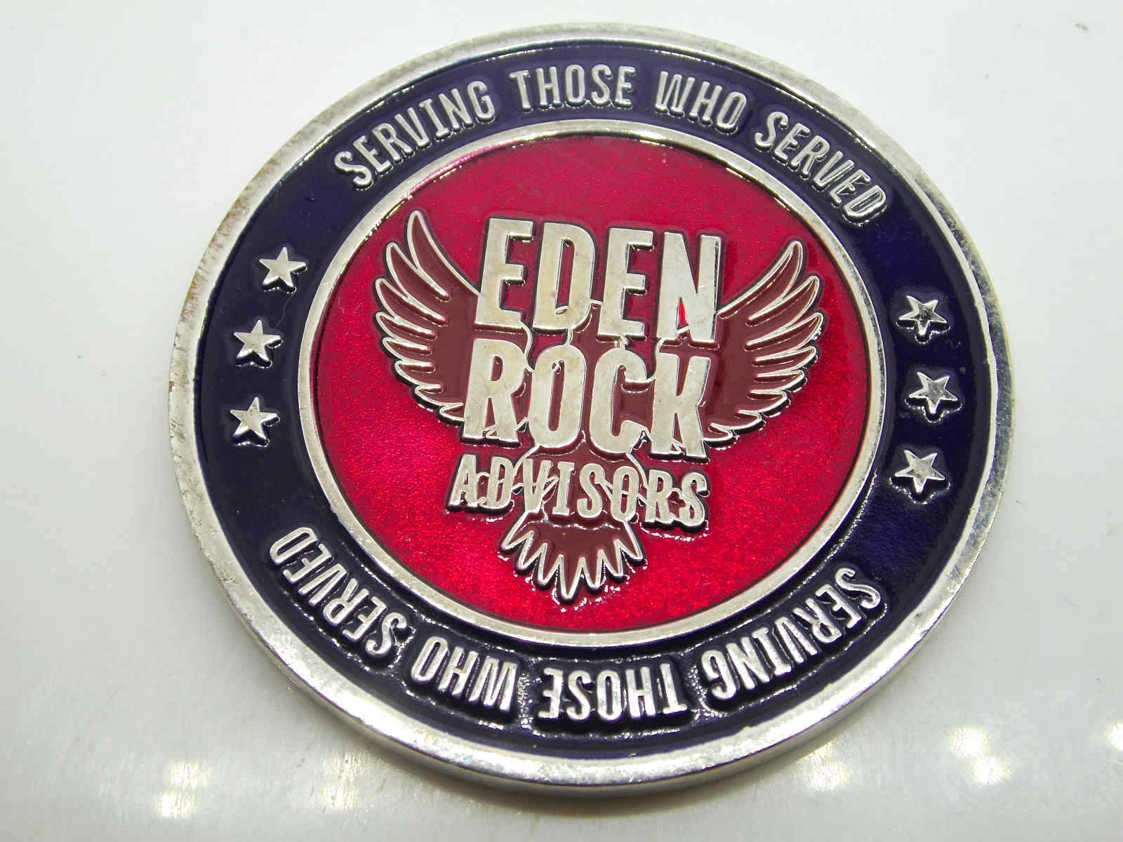 EDEN ROCK ADVISORS STOP SOLDIER SUICIDE CHALLENGE COIN