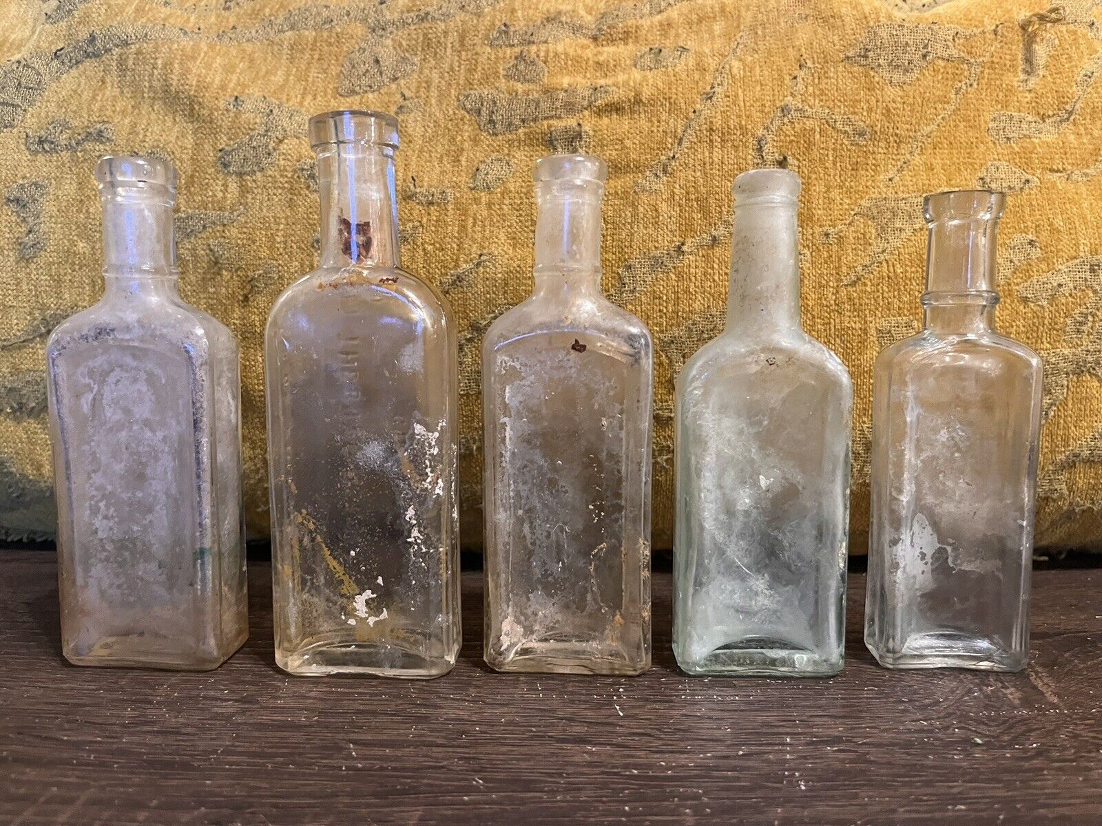 Lot Of 5 Vintage Drugstore Medicine Bottles