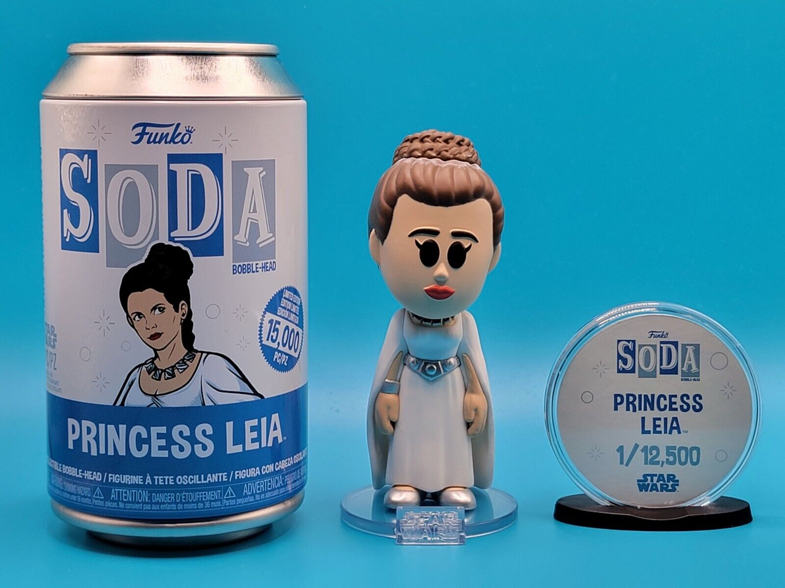Funko Soda Princess Leia Common Figure + SPD Soda Kit Protector Star Wars Disney